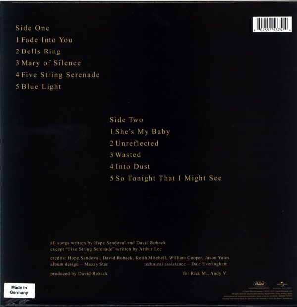 Mazzy Star-So Tonight That I Might See-LP Vinyl 2025