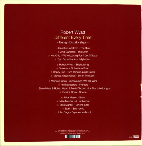 Robert Wyatt-Different Every Time Volume 2 (Benign Dictatorships)-LP Vinyl