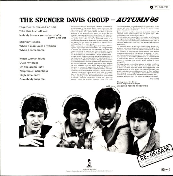 The Spencer Davis Group-Autumn '66 signed-LP Vinyl