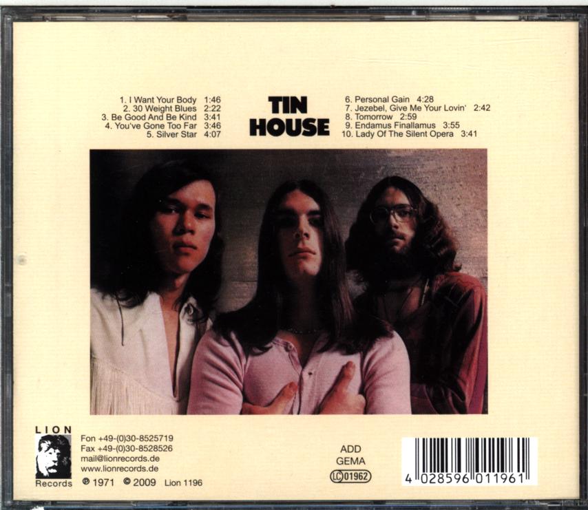 Tin House-Tin House-CD-2 Tin House-Tin House-CD