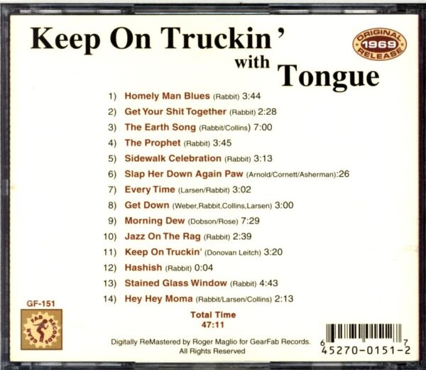 Tongue-Keep On Truckin' With Tongue-CD