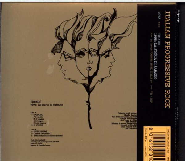 Triade-1998 La Storia Di Sabazio-CD