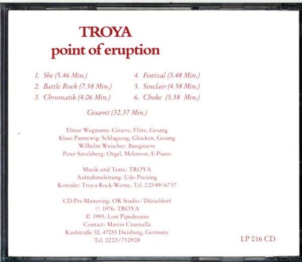 Troya-Point Of Eruption-CD