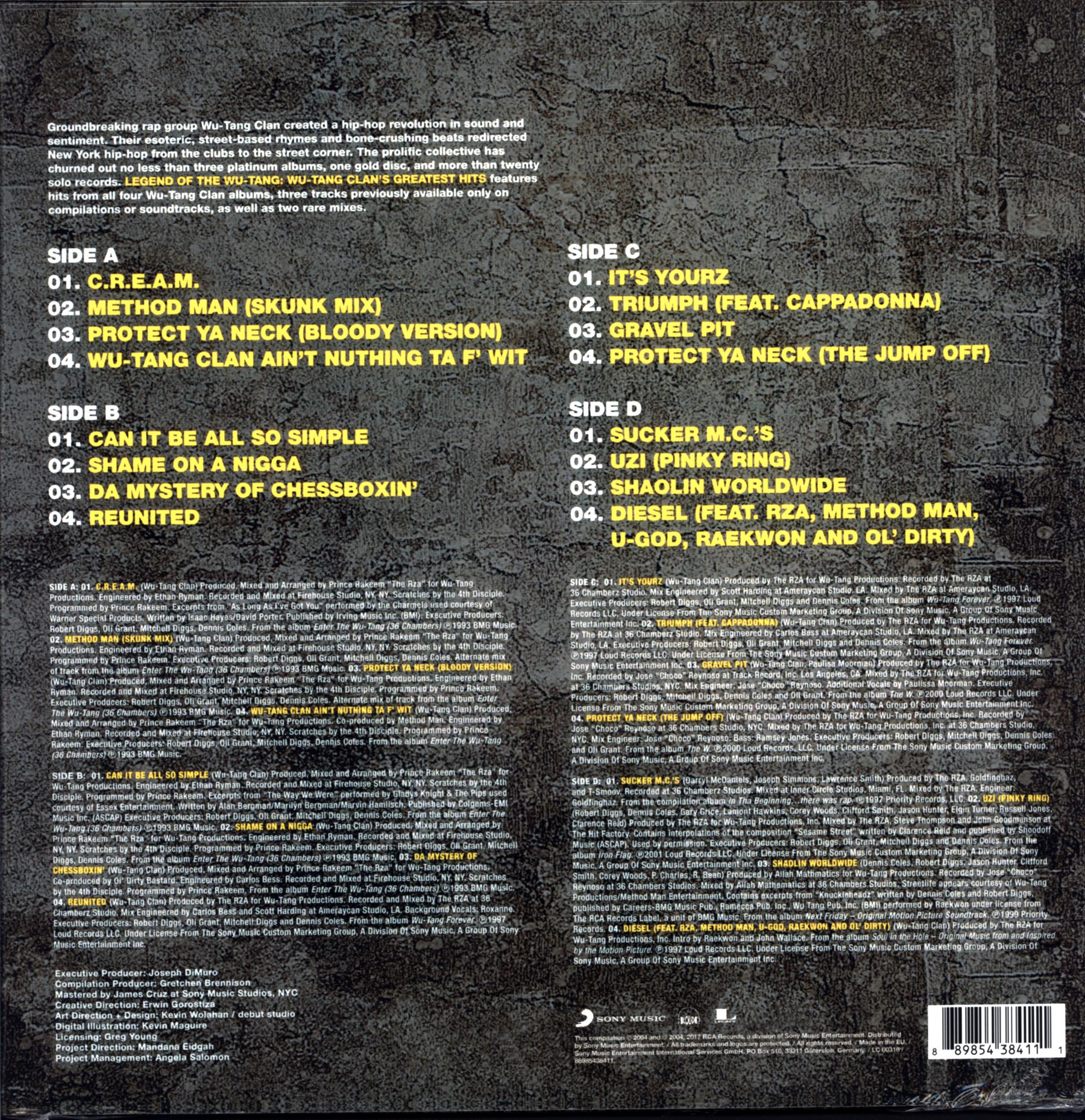 Wu-Tang Clan-Legend Of The Wu-Tang - Wu-Tang Clan's Greatest Hits-LP Vinyl 2025-2 Wu-Tang Clan-Legend Of The Wu-Tang - Wu-Tang Clan's Greatest Hits-LP Vinyl 2025