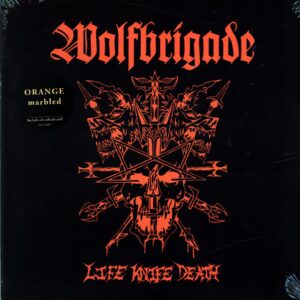 Wolfbrigade-Life Knife Death orange marbled-LP Vinyl