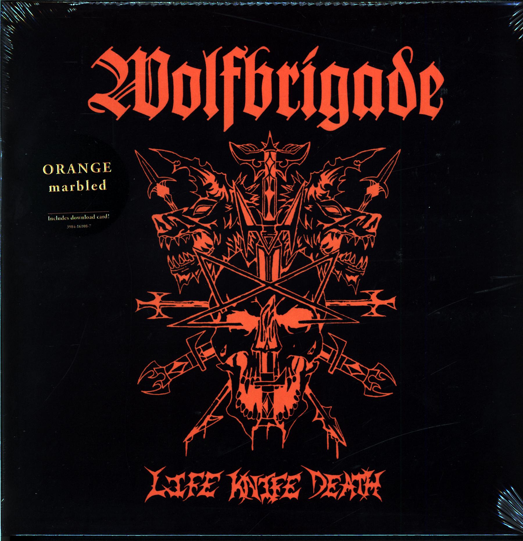 Wolfbrigade-Life Knife Death orange marbled-LP Vinyl-1 Wolfbrigade-Life Knife Death orange marbled-LP Vinyl