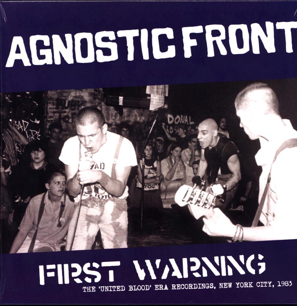 Agnostic Front - First Warning - The United Blood Era Recordings New York City 1983 - LP Vinyl 2025 blue