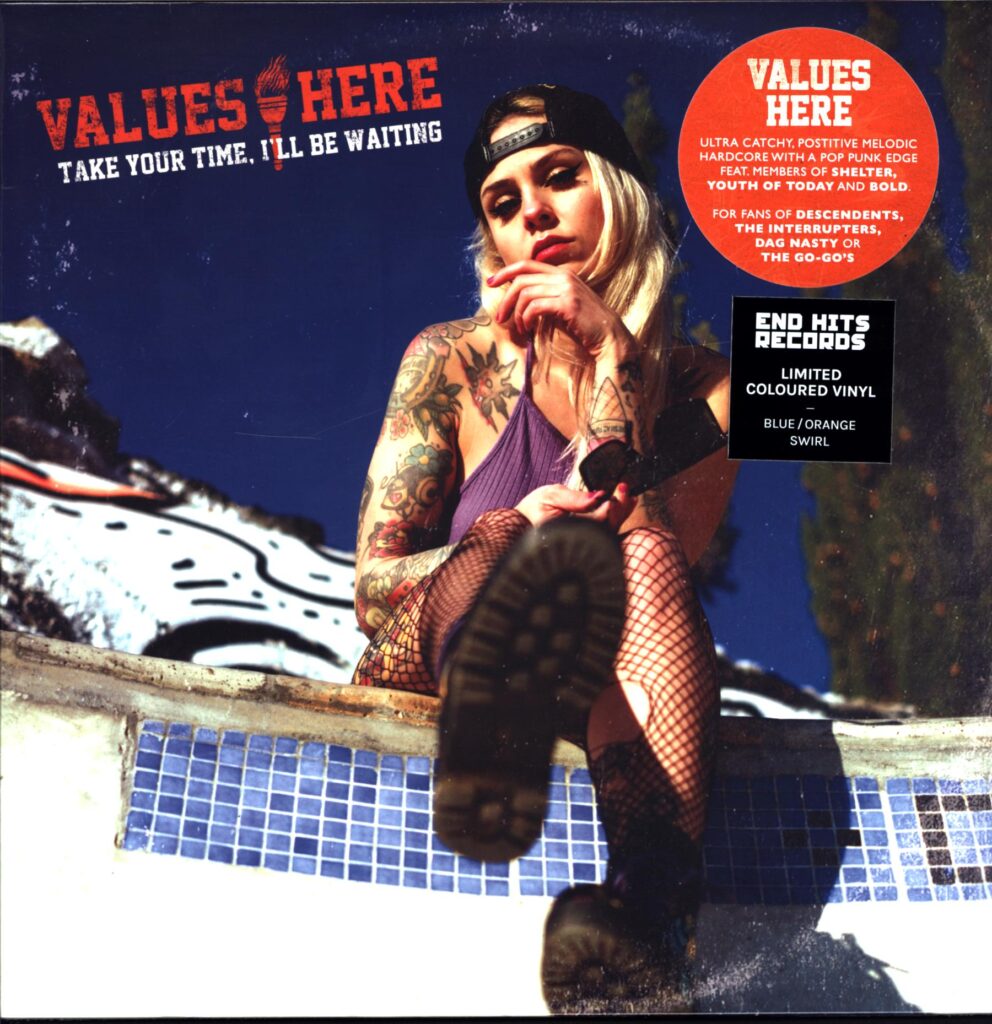 Values Here-Take Your Time I'll Be Waiting-LP Vinyl blue-orange swirl