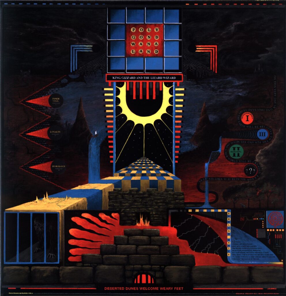 King Gizzard And The Lizard Wizard-Polygondwanaland-blue gold LP Vinyl