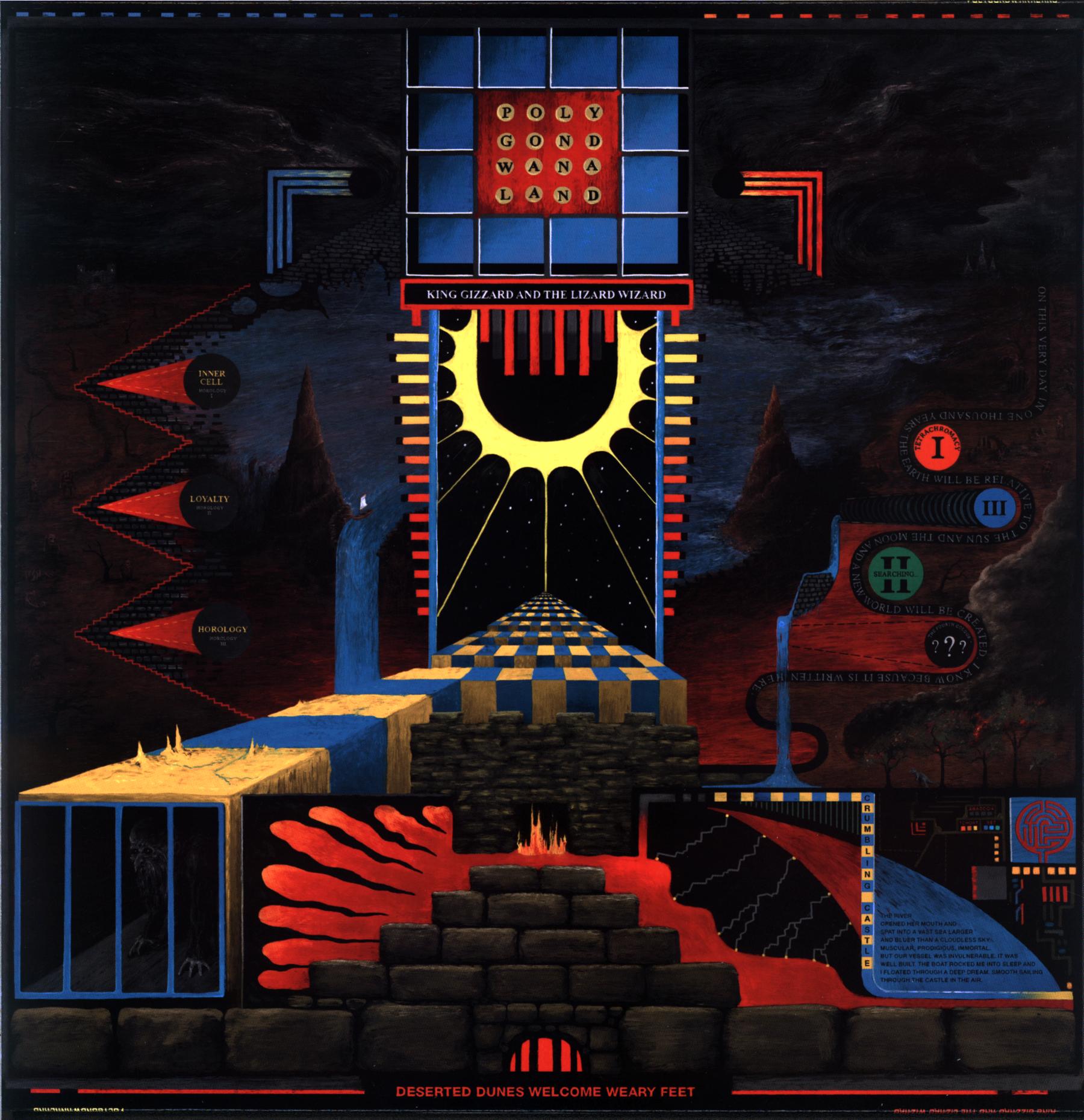 King Gizzard And The Lizard Wizard-Polygondwanaland-blue gold LP Vinyl-1 King Gizzard And The Lizard Wizard-Polygondwanaland-blue gold LP Vinyl