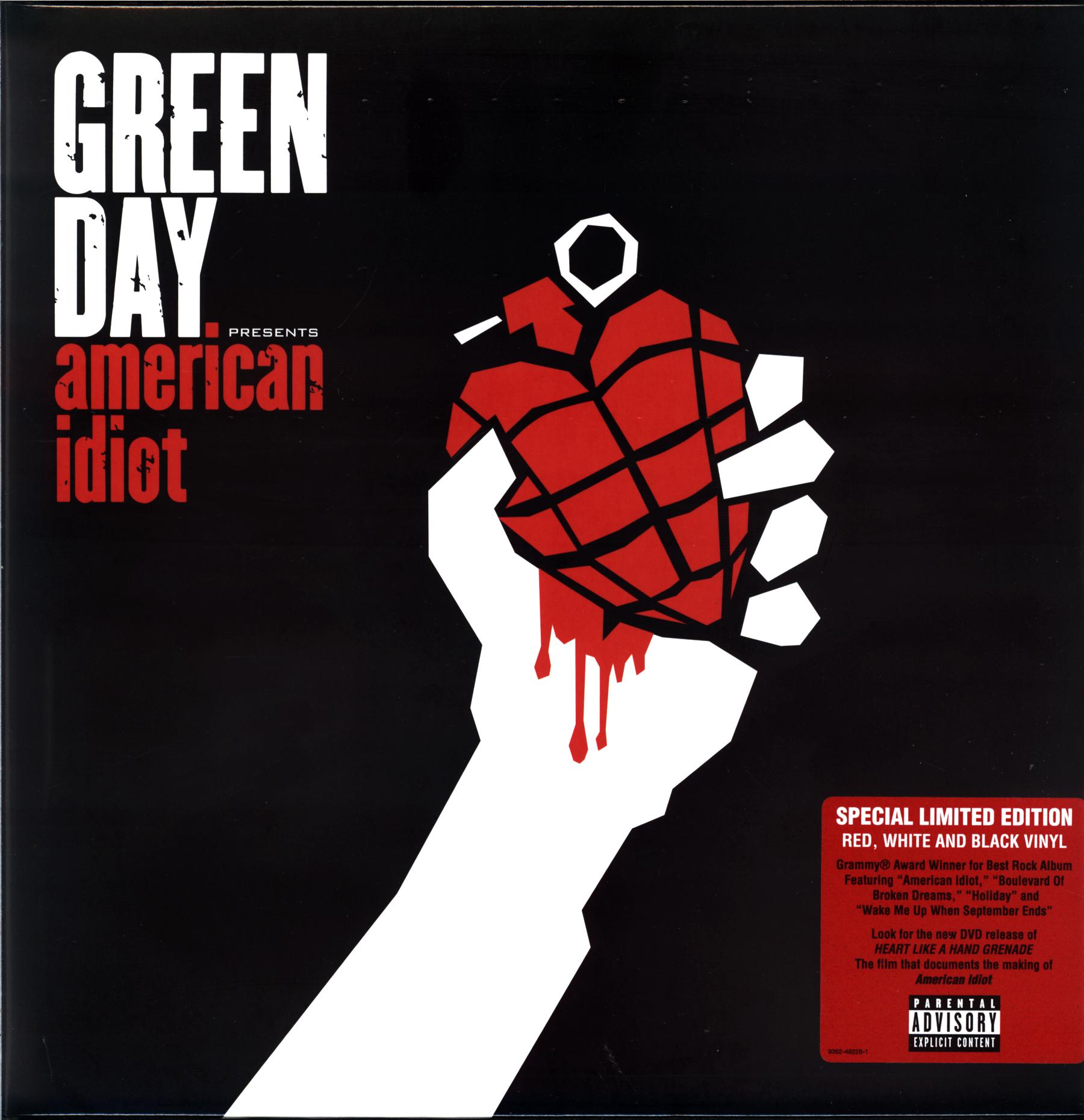 Green Day-American Idiot-red white black LP Vinyl-1 Green Day-American Idiot-red white black LP Vinyl