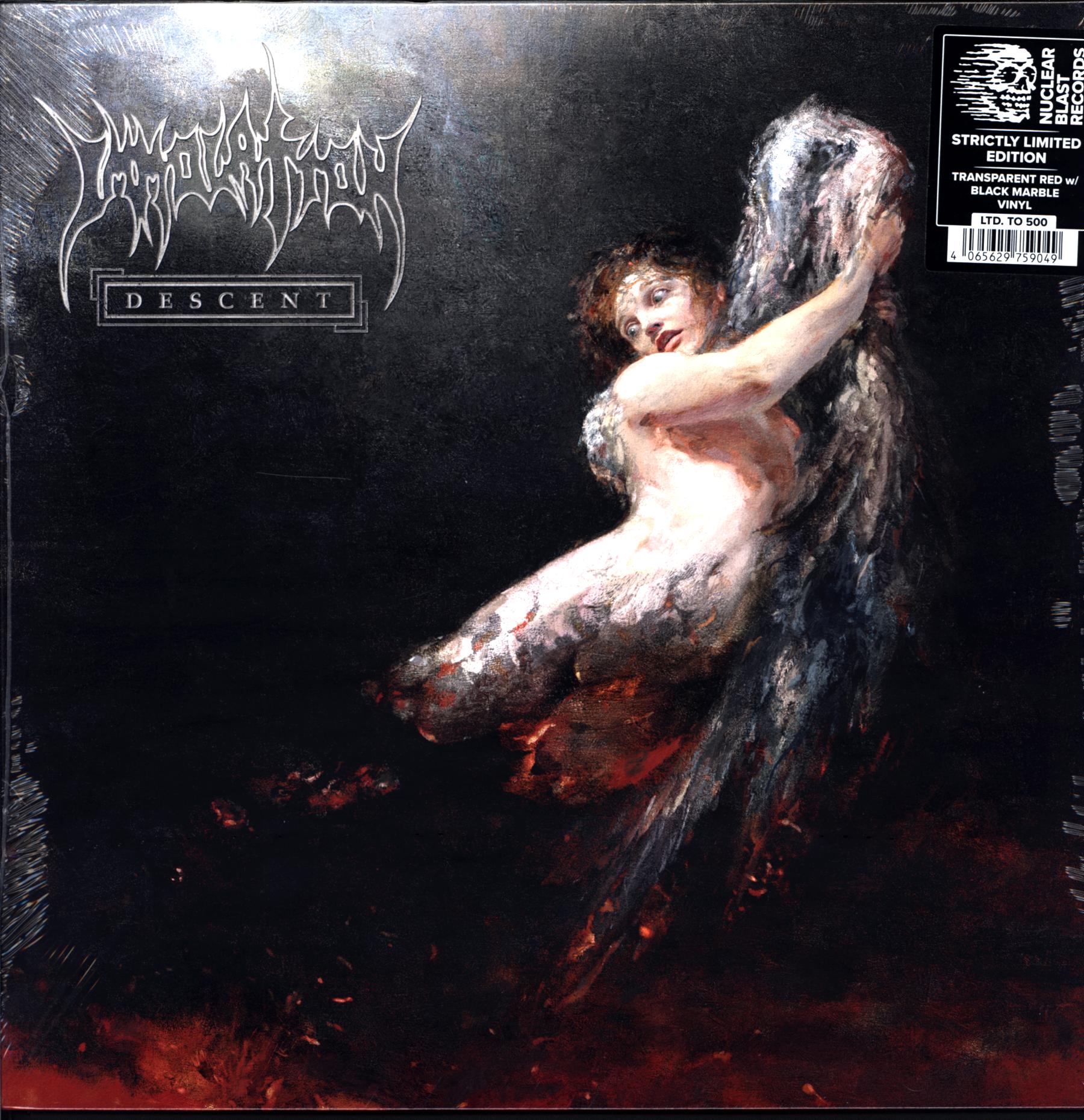 Immolation-Descent-LP Vinyl Transparent Red With Black Marble-1 Immolation-Descent-LP Vinyl Transparent Red With Black Marble