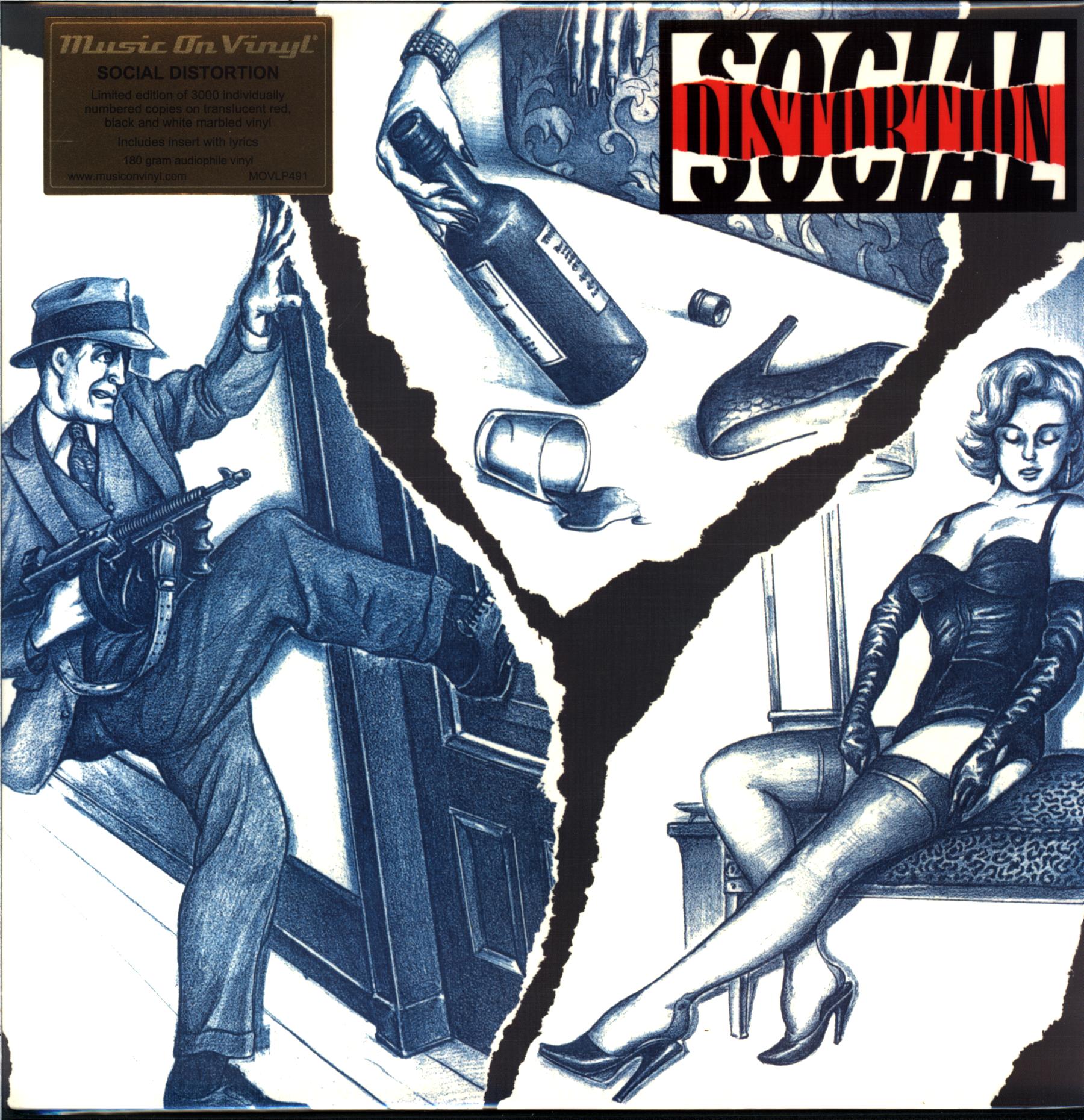 Social Distortion-Social Distortion-LP Vinyl red-black-white marble vinyl