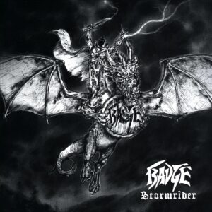 Badge-Stormrider white black splatter-LP Vinyl