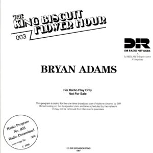 Bryan Adams-The King Biscuit Flower Hour-LP Vinyl