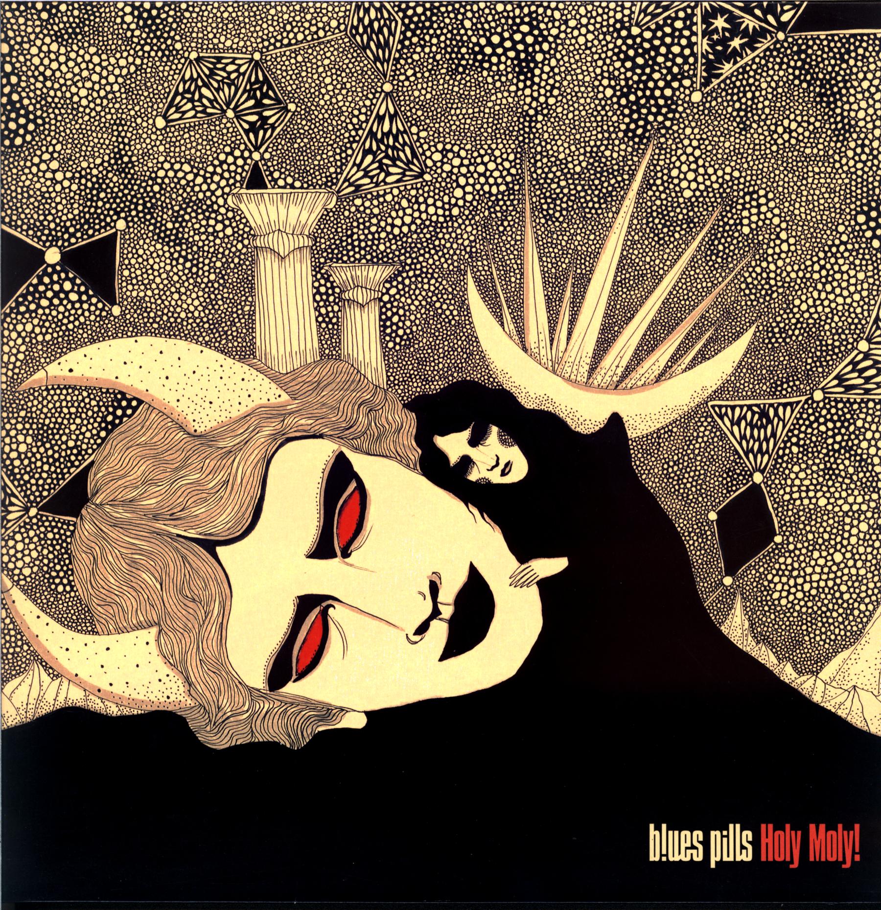 Blues Pills-Holy Moly!-red gold splatter LP Vinyl-1 Blues Pills-Holy Moly!-red gold splatter LP Vinyl