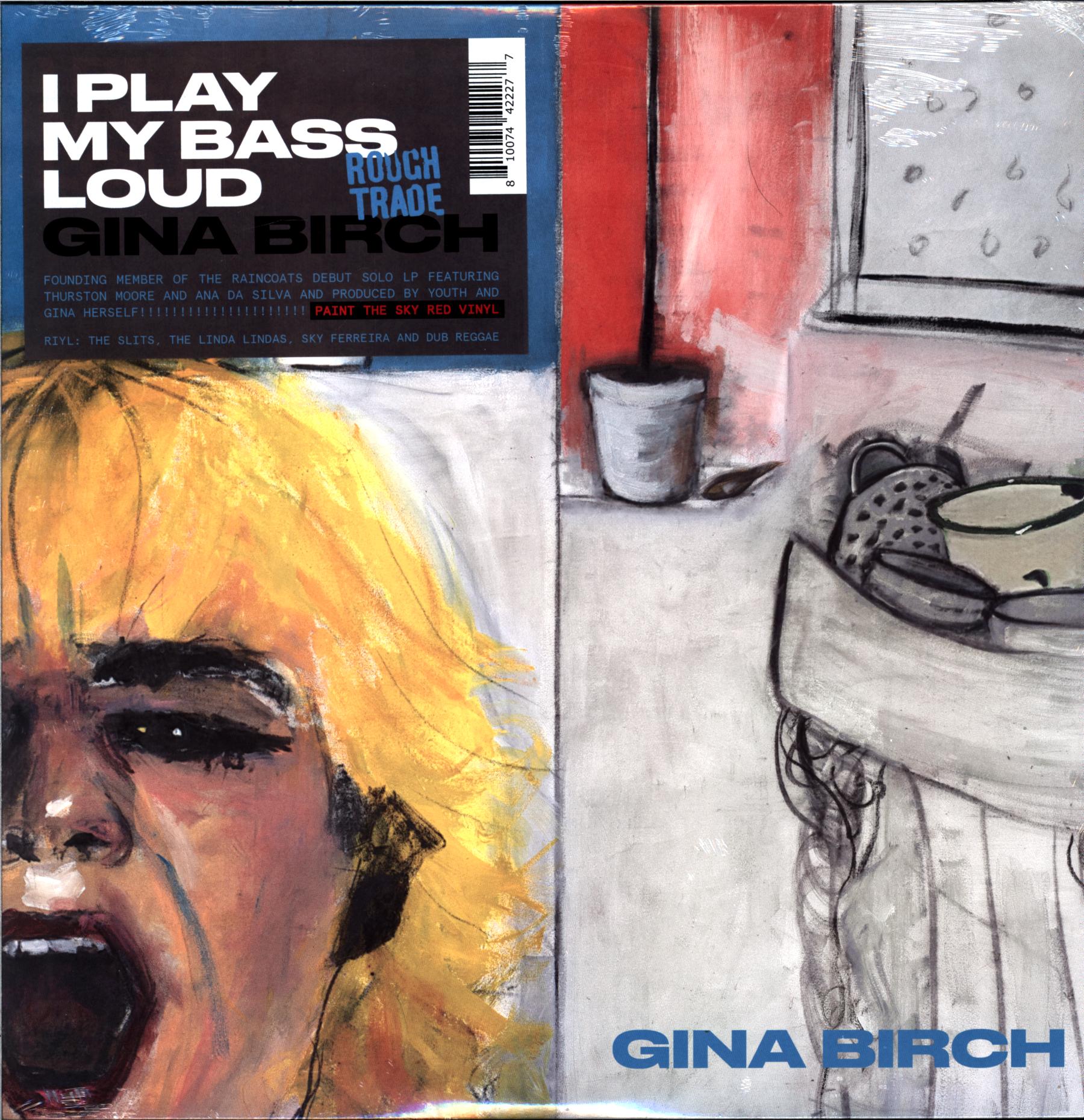 Gina Birch-I Play My Bass Loud-LP Vinyl Paint The Sky Red Vinyl-1 Gina Birch-I Play My Bass Loud-LP Vinyl Paint The Sky Red Vinyl