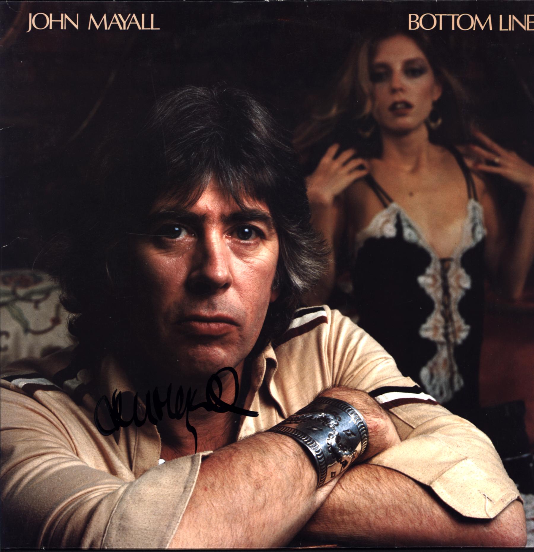 John Mayall-Bottom Line-LP Vinyl signed-1 John Mayall-Bottom Line-LP Vinyl signed