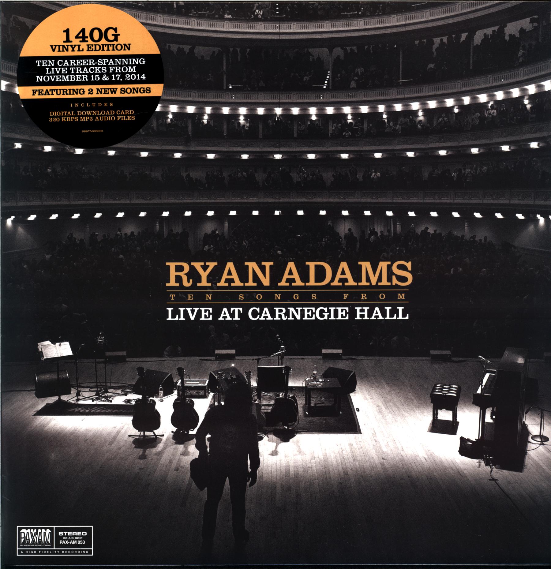 Ryan Adams-Ten Songs From Live At Carnegie Hall-LP Vinyl-1 Ryan Adams-Ten Songs From Live At Carnegie Hall-LP Vinyl