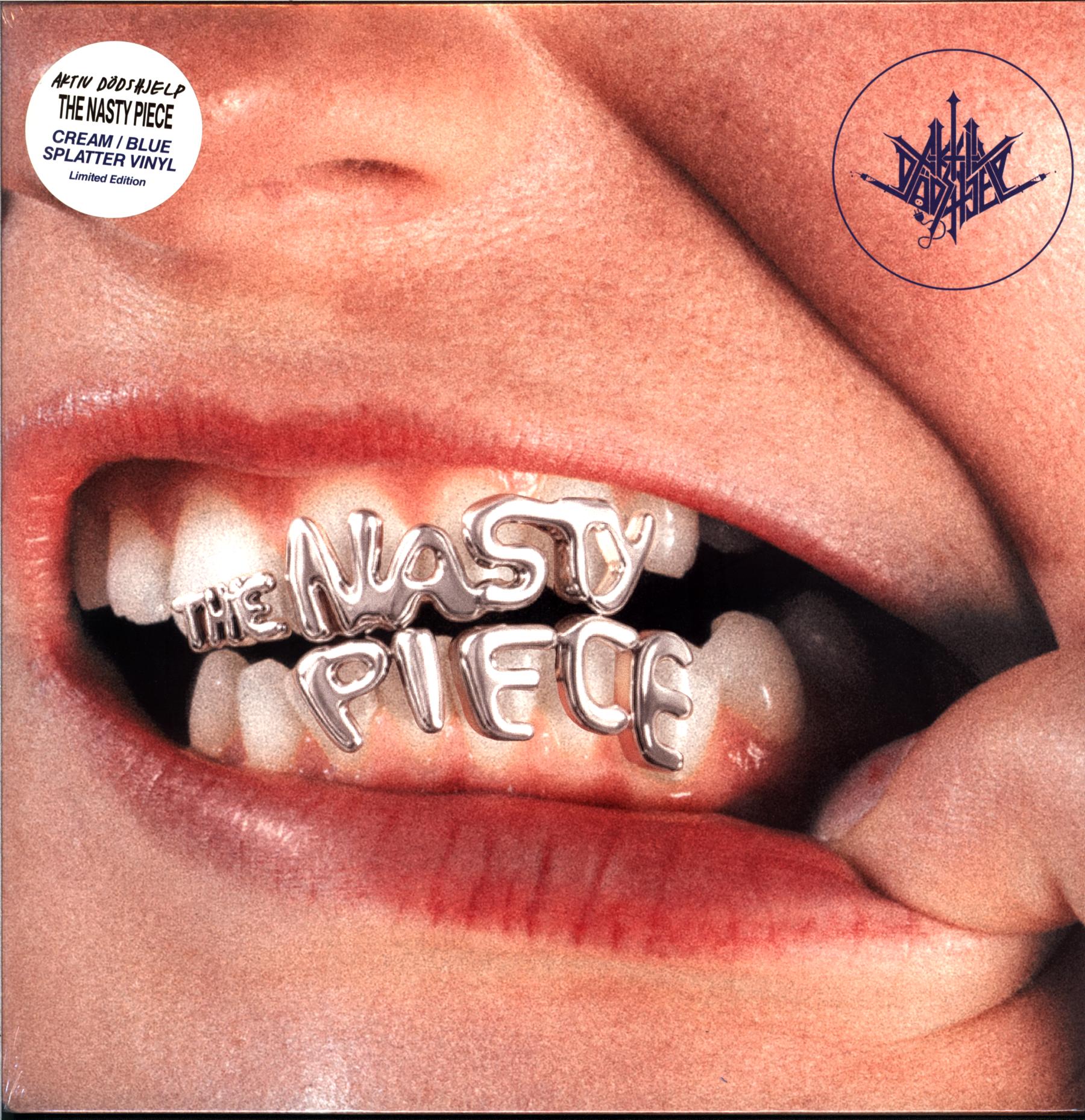 Aktiv Dödshjelp-The Nasty Piece-LP Vinyl Cream-Blue Splatter-1 Aktiv Dödshjelp-The Nasty Piece-LP Vinyl Cream-Blue Splatter