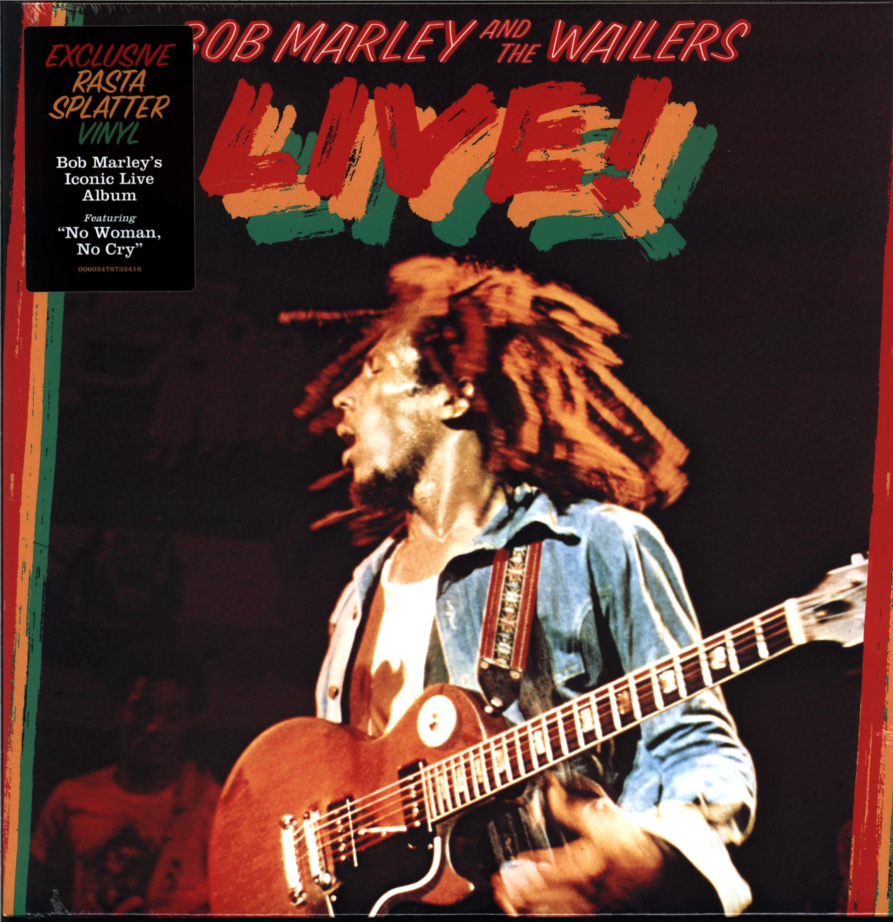 Bob Marley and The Wailers-Live!-rasta splatter LP Vinyl-1 Bob Marley and The Wailers-Live!-rasta splatter LP Vinyl