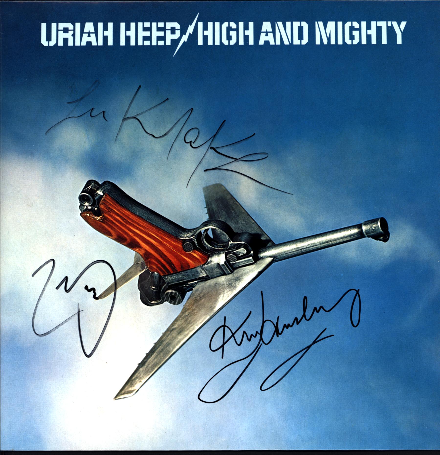 Uriah Heep-High And Mighty-LP Vinyl signed-1 Uriah Heep-High And Mighty-LP Vinyl signed